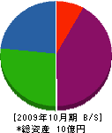 亀井建設 貸借対照表 2009年10月期