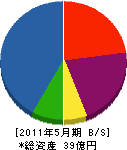 東日本建設 貸借対照表 2011年5月期