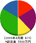 旭藤電気 貸借対照表 2009年4月期