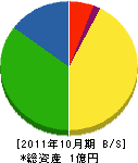 鈴木管工 貸借対照表 2011年10月期