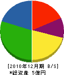 日本ロードライン 貸借対照表 2010年12月期