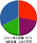 美斉津土建 貸借対照表 2011年9月期