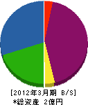 日野電気工事 貸借対照表 2012年3月期