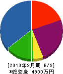 小川電機設備 貸借対照表 2010年9月期