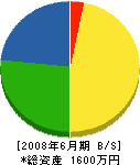 岡田産業 貸借対照表 2008年6月期