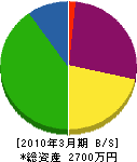 黒沢電気 貸借対照表 2010年3月期