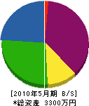 川島工業 貸借対照表 2010年5月期