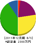 寺中設備 貸借対照表 2011年12月期 寺中設備 貸借対照表 2011年12月期