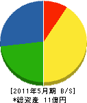石井工務店 貸借対照表 2011年5月期