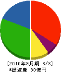福井興業 貸借対照表 2010年9月期