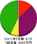 大竹建設工業 貸借対照表 2011年5月期