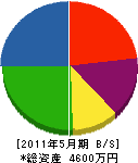 山本緑化センター 貸借対照表 2011年5月期