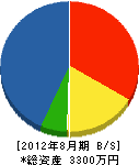 吉永電業 貸借対照表 2012年8月期