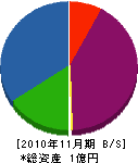 長谷川鐵工所 貸借対照表 2010年11月期