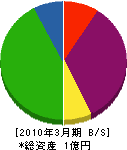 嶋田建設工業 貸借対照表 2010年3月期
