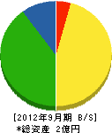 松村建設工業 貸借対照表 2012年9月期