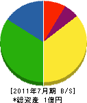 浜田組 貸借対照表 2011年7月期