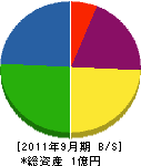 塚田圧送 貸借対照表 2011年9月期