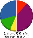 岡本工務店 貸借対照表 2010年2月期
