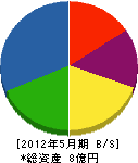 九州栄電社 貸借対照表 2012年5月期