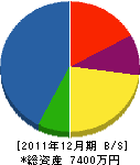 枝幸重機 貸借対照表 2011年12月期