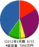 阿久津工業 貸借対照表 2012年9月期