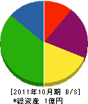 三栄設備 貸借対照表 2011年10月期