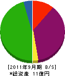 東京建鉄 貸借対照表 2011年9月期
