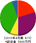 中嶋鉄工所 貸借対照表 2010年4月期