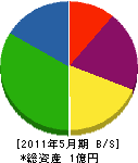 寺本電気 貸借対照表 2011年5月期