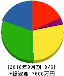 冨士製畳 貸借対照表 2010年9月期