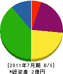 タイセイ通信 貸借対照表 2011年7月期