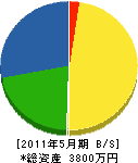 佐々木 貸借対照表 2011年5月期