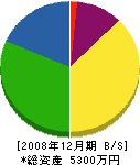 吉弘工務店 貸借対照表 2008年12月期