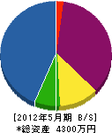 加藤ポンプ 貸借対照表 2012年5月期