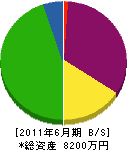 アヅマ総合美装 貸借対照表 2011年6月期