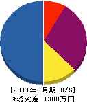 松田造園 貸借対照表 2011年9月期