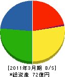 竹村製作所 貸借対照表 2011年3月期