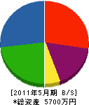 琉電コントロール 貸借対照表 2011年5月期