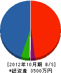 誠晃建装 貸借対照表 2012年10月期