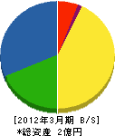 豊原電気商会 貸借対照表 2012年3月期