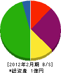 長田建設 貸借対照表 2012年2月期