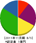 内田電工 貸借対照表 2011年11月期
