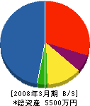 新札幌建設 貸借対照表 2008年3月期