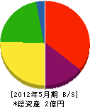 栗田工務店 貸借対照表 2012年5月期