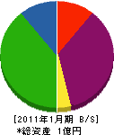 窪田木工所 貸借対照表 2011年1月期