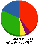 関東保守防災 貸借対照表 2011年4月期