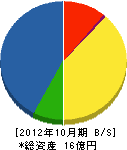 大昭電設 貸借対照表 2012年10月期