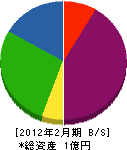 松井設備工業所 貸借対照表 2012年2月期