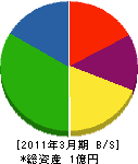 石川芳一商店 貸借対照表 2011年3月期